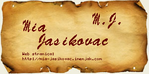 Mia Jasikovac vizit kartica